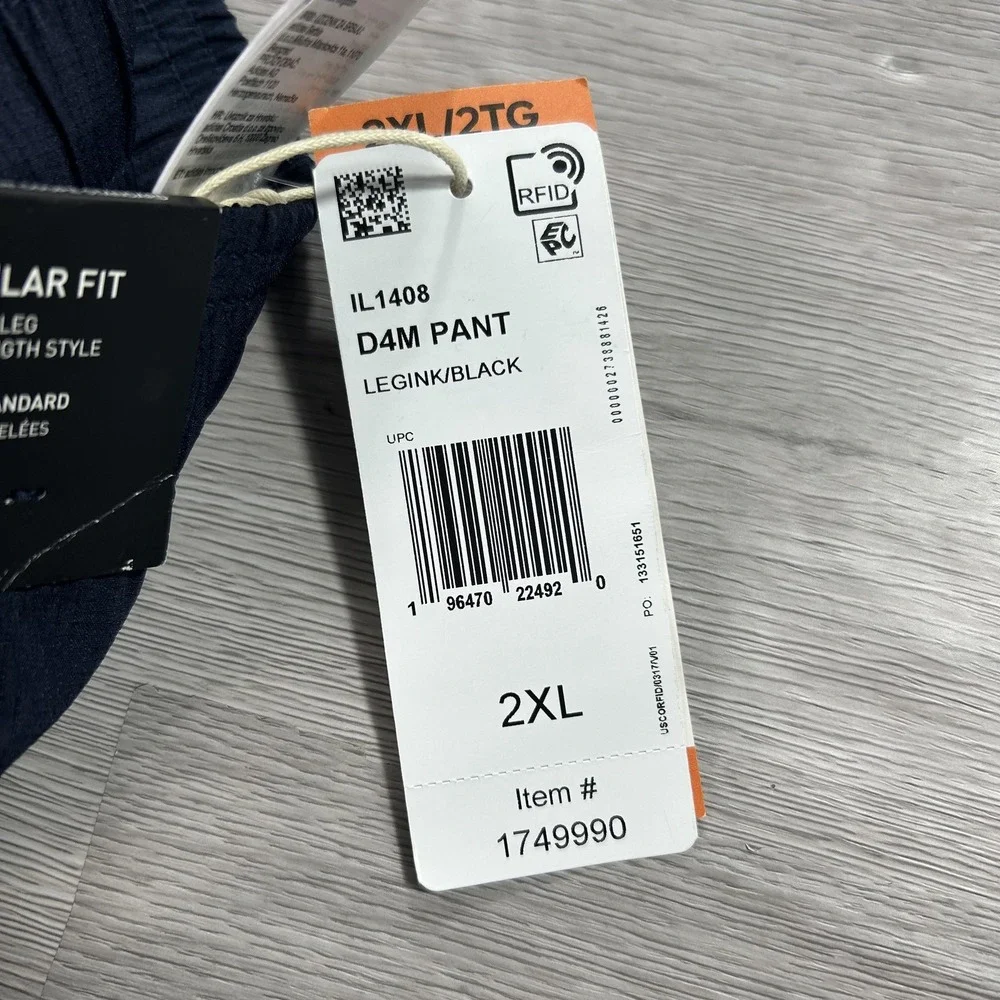 Adidas AEROREADY Track Pants Mens 2XL Blue Regular Fit Training Elastic IL1408